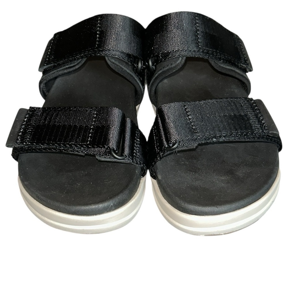 Abeo Jewel Black Nylon and Leather Adjustable Slides with Orthotic Insole Size 9 - Picture 6 of 11